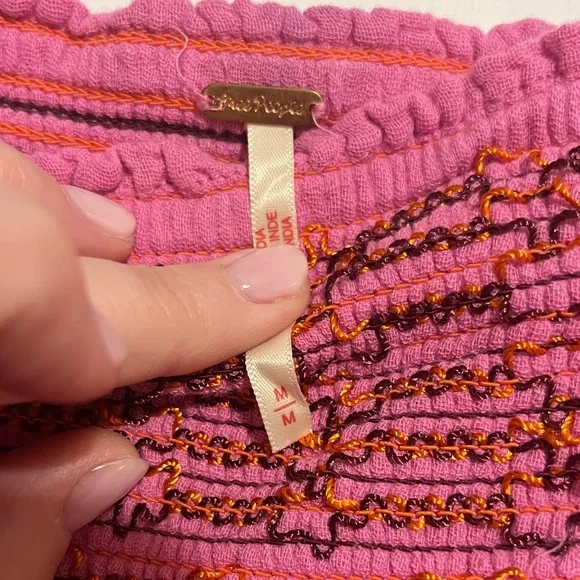 Free People Tory Embroidered Mini Dress Color: Island Flower Size M - Picture 3 of 4